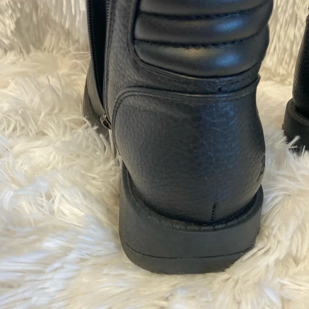 Blowfish Black Leather Moto Ankle Boots - Picture 7 of 10